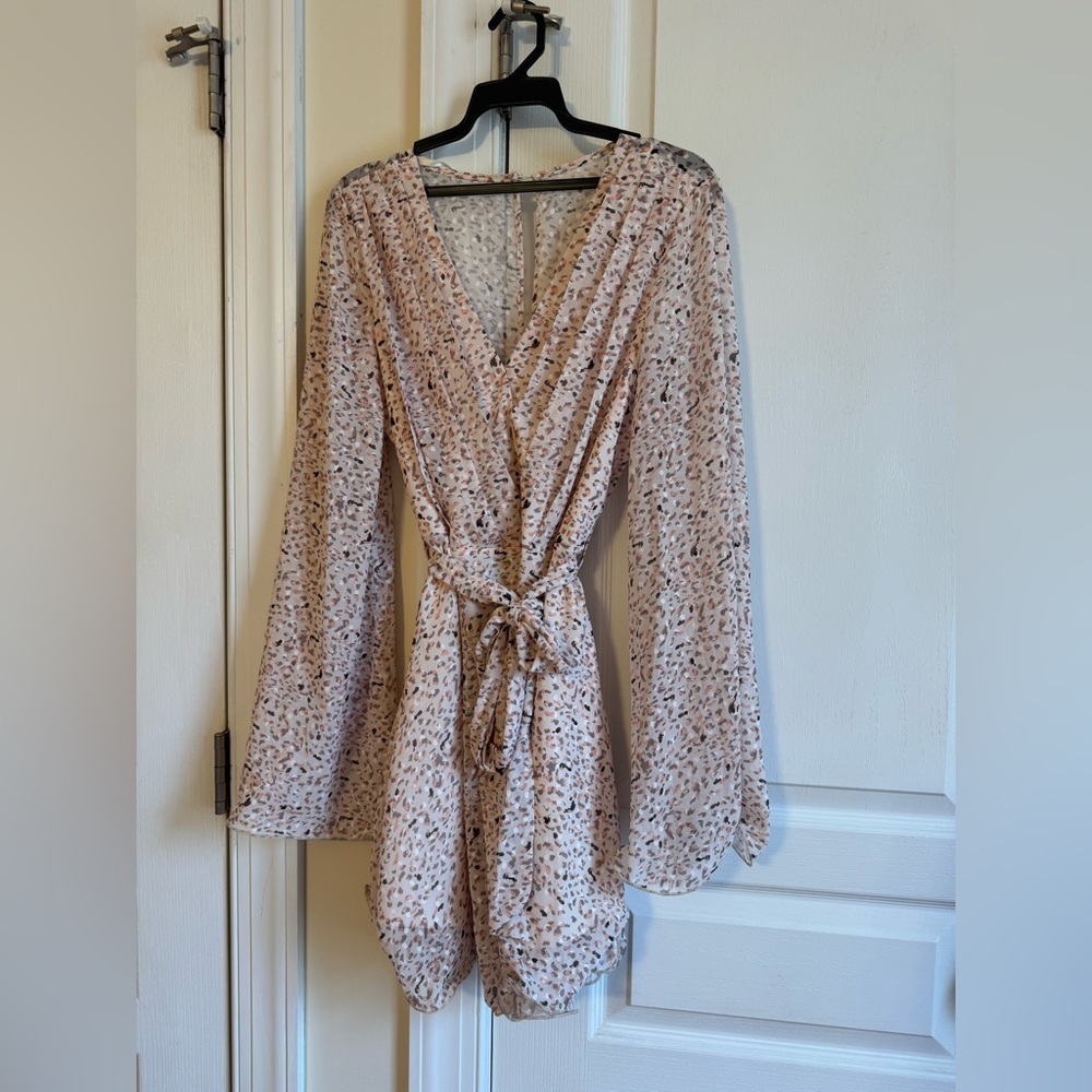 Long sleeve frilled dress